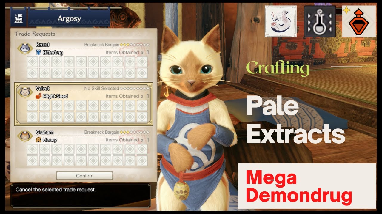 Mh Rise - Farming Pale Extract + Mega Demondrug