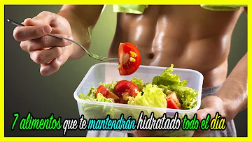 ¿Qué alimentos le mantienen hidratado todo el día?