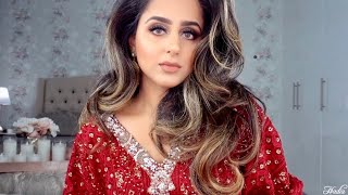 PAKISTANI WEDDING GRWM 2018 | PAKISTANI CLOTHES AT AN ARAB WEDDING? | MAKEUP + OUTFIT | HADIA