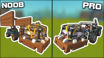 NOOB vs PRO: Full Contact Forklifts! (Scrap Mechanic Gameplay)