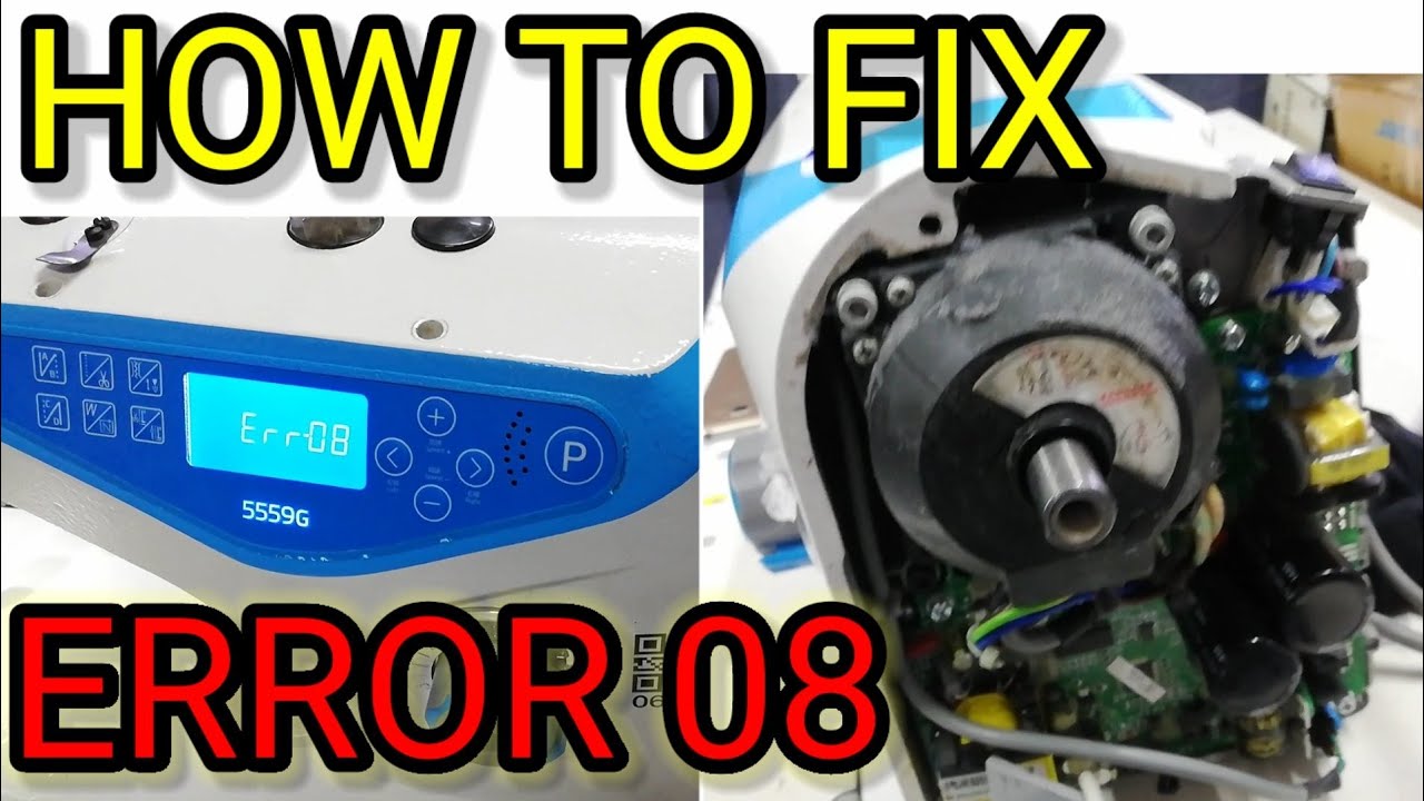 How to remove error 08  of Jack single needle 5559G sewing machine
