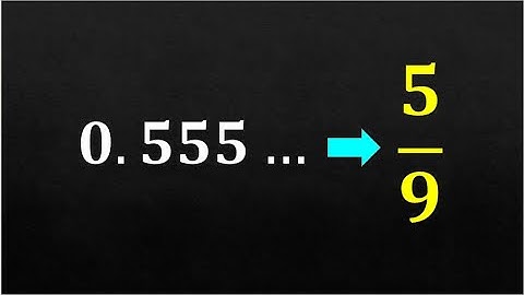 Converting Repeating Decimals to Fraction