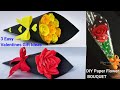 3 DIY Paper Flower BOUQUET/ Easy Gift ideas (2021)/How to make Flower Bouquet making