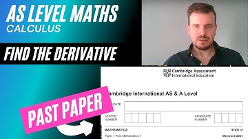AS Level Maths - Past Paper Question on Calculus