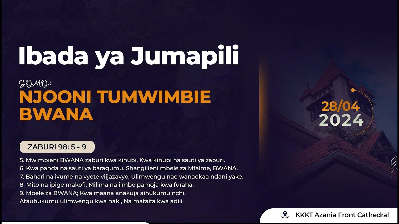 LIVE IBADA YA KWANZA JUMAPILI 28 / 04 / 2024 YouTube