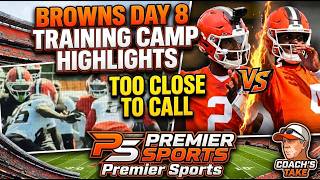 BROWNS DAY 8 HIGHLIGHTS  QB Battle  Sanders vs Watson TOO CLOSE TO CALL!
