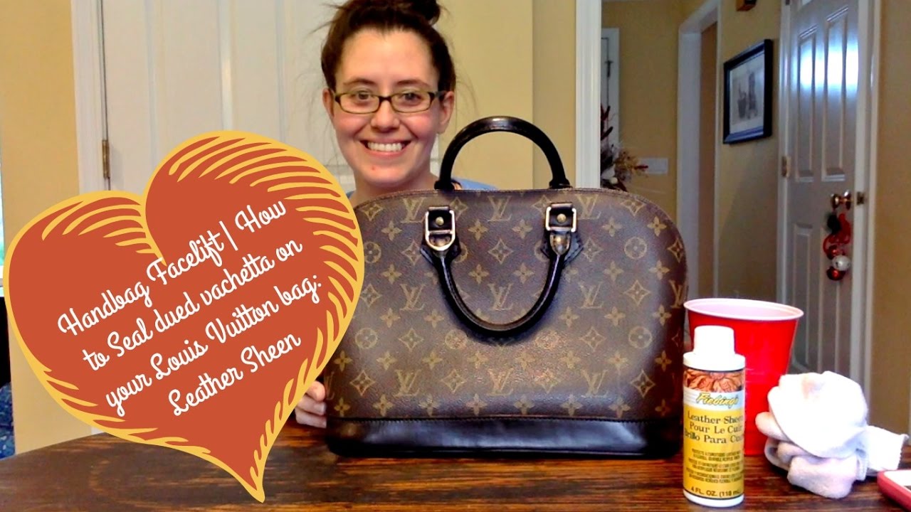 Handbag Facelift | How to Seal a Dyed Louis Vuitton Bag Using Leather Sheen - YouTube