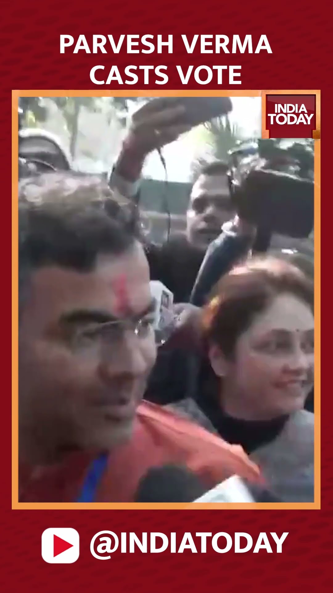 BJP Leader Parvesh Verma Casts Vote In Delhi | Delhi Elections 2025 | #shorts #parveshverma