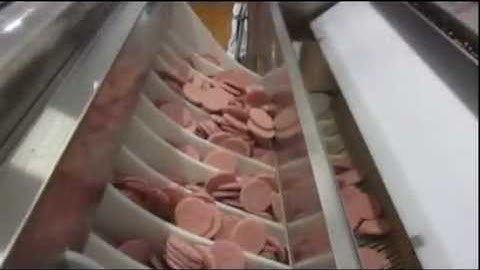 Hamburger Patty Collating and Laning Conveyor Video Forpak