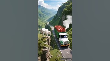 The brave calf saved all the bus passengers 😭 #ai #cow #calf #save #trending #ganesh #song
