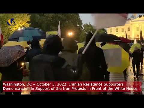 Washington, DC-Oct 3, 2022: Iranian Resistance Supporters Rally in Support of the Iran Protests