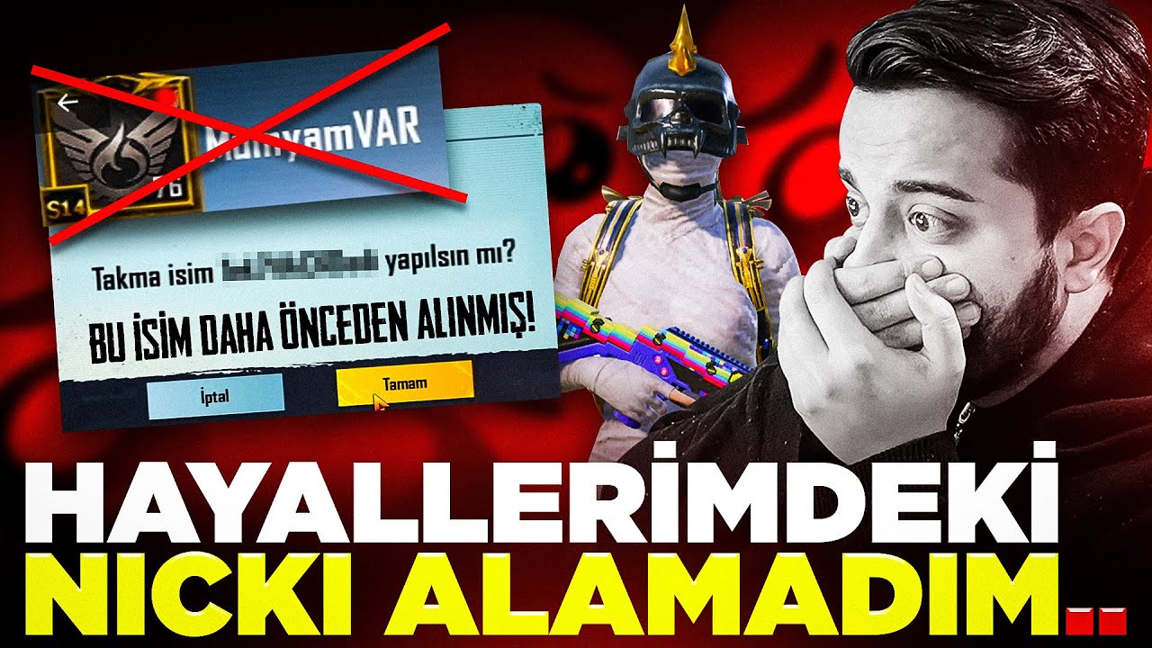 YILLARDIR AKLIMDAKİ NİCKİ ALAMADIM :( Yeni NİCKİM! One Man Squad PUBG Mobile