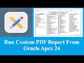 Oracle Apex- Run custom pdf report || Simple use of RTF template