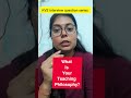 KVS interview question series #kvs #kvsnvs #teachingphilosophy #kvsresult #shorts #trending #viral