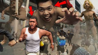 विशाल दानव Attacked AND Destroys LOS SANTOS In GTA 5 - Biggest Titans