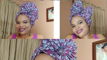 Simple head wrap with Ankara (DIY) #geletutorial #viral #trendingvideo #headwraptutorial