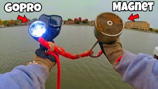 I Dropped a GoPro & Giant Magnet in the River  You'll Never Believe What I Found!