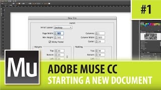 Adobe Muse CC Professional Website Design - Starting A New Document - Episode #1