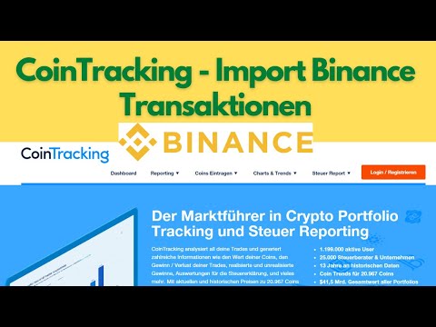 CoinTracking Binance Transaktionen Importieren Crypto Portfolio Tracking Und Steuer Reporting 