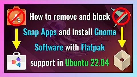 How to remove and block Snap Apps and install Gnome Software with Flatpak support in Ubuntu 22.04