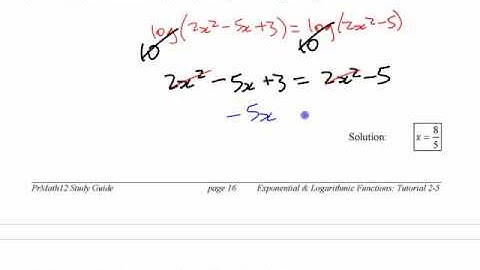 PC12 - C5 (pt2) Logarithmic Equations