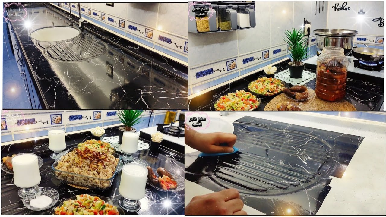 مجدرةالرزالشهيه😋 أكله مقدره(( وأبي) )جددلي مرمرة المطبخ.🤗  يسلم إيده يارب