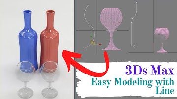 Step by Step 3Ds Max Wine Bottle and Goblet Modeling | Easy 3D Modeling