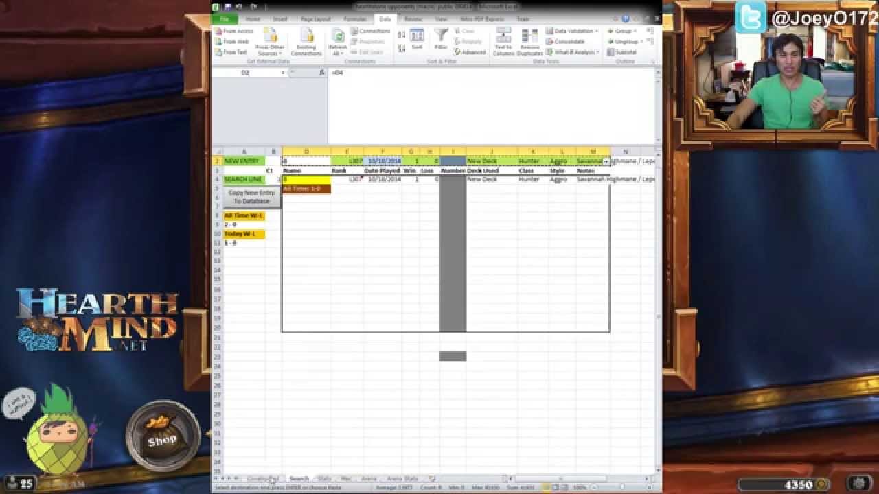 tutorial using my spreadsheet for your hearthstone journey youtube