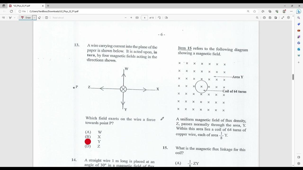 Cape physics unit 2 paper 1 2022 solutions youtube