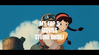 My top 5 Studio Ghibli movies