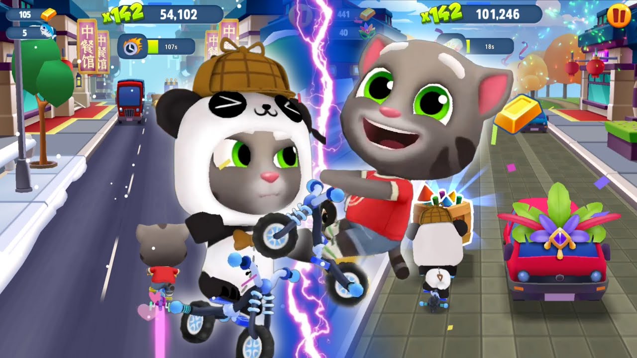 Talking Tom Gold Run Gameplay - Christmas 2025 vs New Year 2026 - Tom Tom