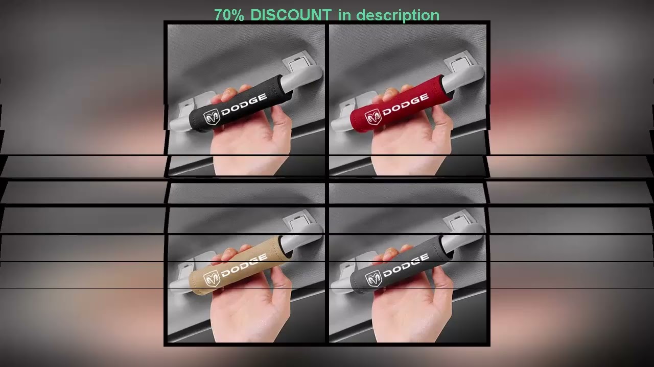 A must-have product! 1Pcs Car Interior Handle Protection Cover Roof Pull Gloves For Dodge SRT Ram