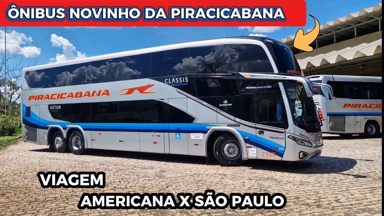 MAGNÍFICO ! Viajando de AMERICANA para SÃO PAULO no novo BUSSCAR NB1 PANORÂMICO DD DA PIRACICABANA 