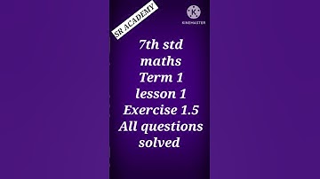 7th std maths exercise 1.5 all sums solved samacheer kalvi
