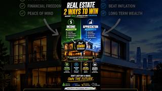 The wealthy understand real estate has TWO engines: Income & Appreciation Profile