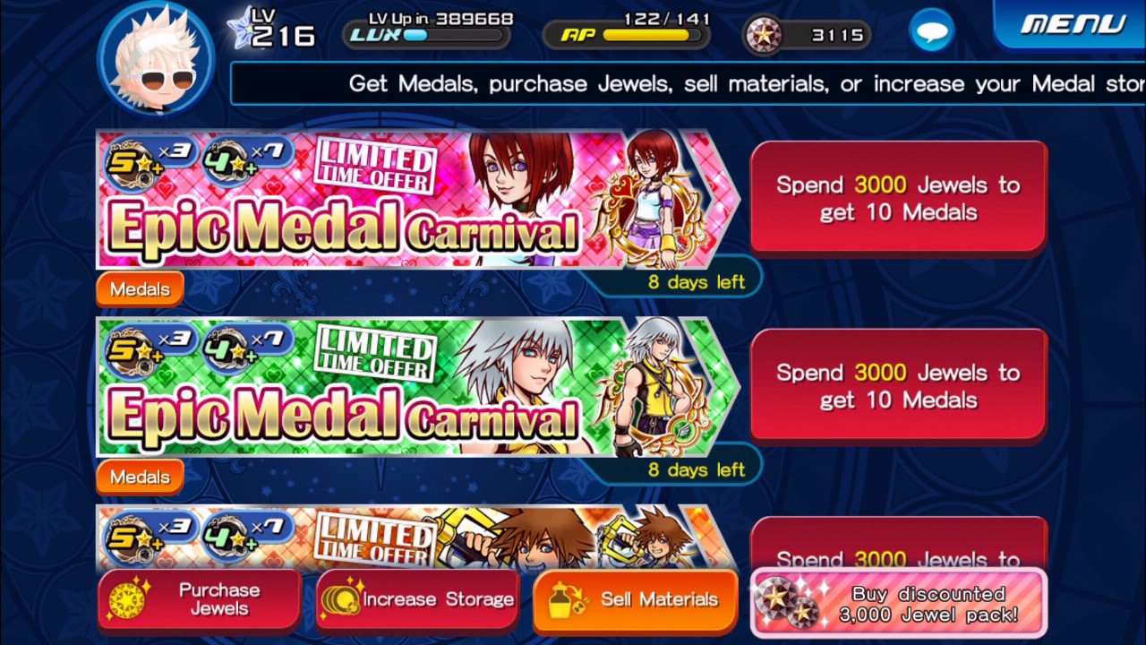 Kingdom Hearts Unchained X Hump Daily Deal Day #7!