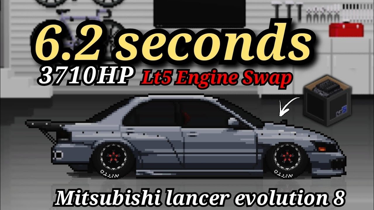 PIXEL CAR RACER - MITSUBISHI EVO 8 | 6.2 SEC | LT5 swap