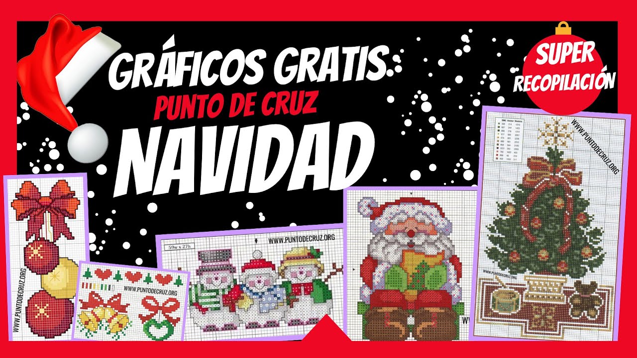 LOS MEJORES PATRONES GRATIS DE NAVIDAD [Papa Noel, muñecos de nieve, arboles, guirnaldas y más !!]