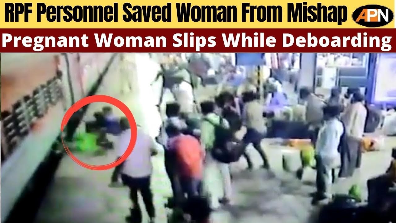 On Camera: Pregnant Woman Slips While Deboarding Running Train, Saved By RPF