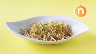 Bean Sprouts with Fried Garlic [Nyonya Cooking]