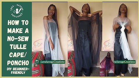 No Sew Tulle Cape - Super Easy DIY | How To MAKE A NO SEW TULLE CAPE or TULLE PONCHO for beginners