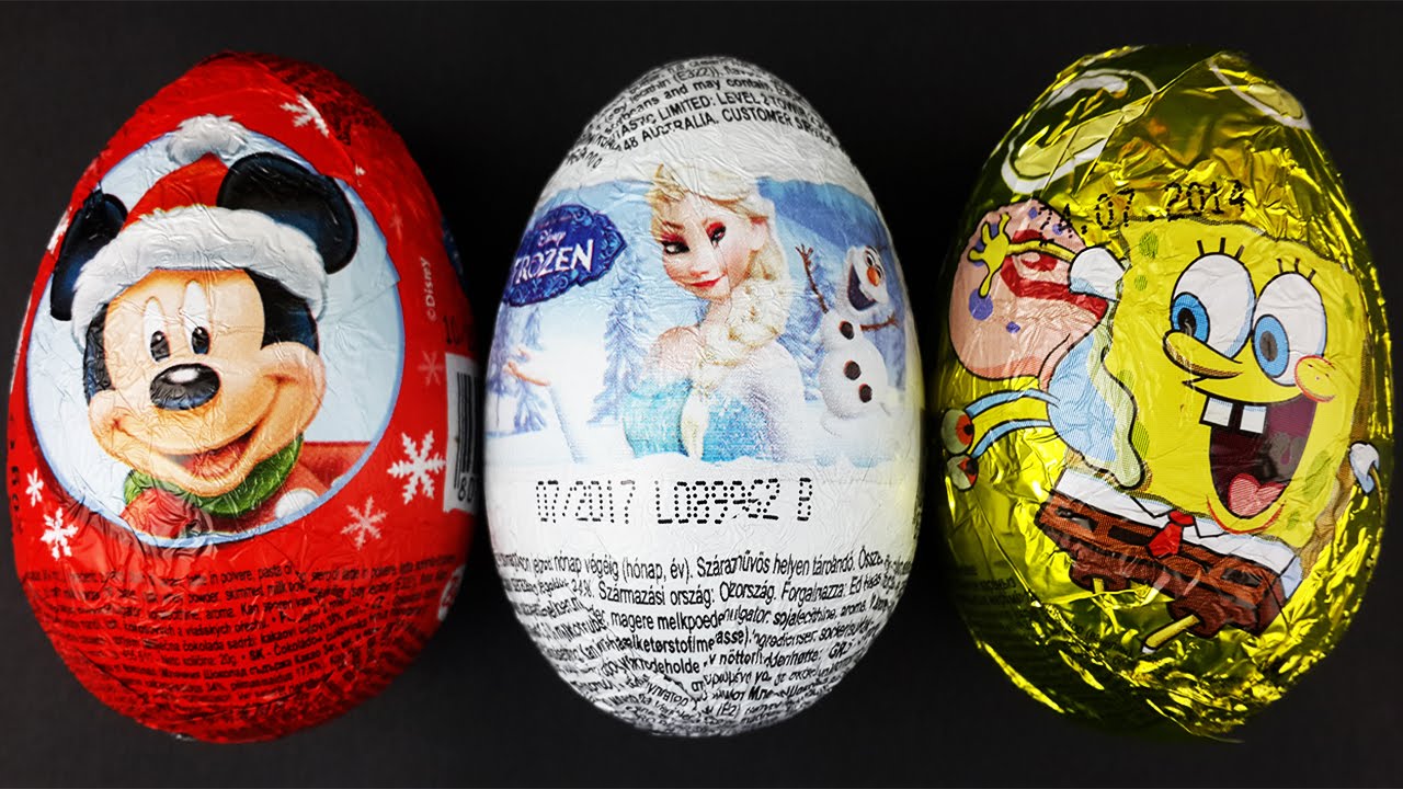 Surprise Eggs Opening - Mickey Mouse, Disney Frozen, SpongeBob ...