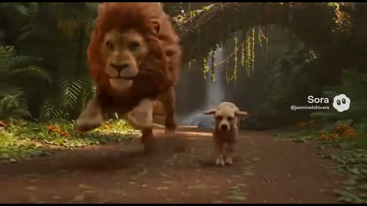 Cute Puppy vs Fierce Lion 🐶🦁
