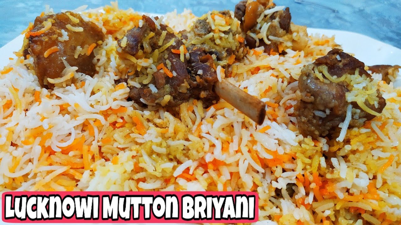 Lucknowi Mutton Briyani/Very delicious aromatic mutton biryani recipe