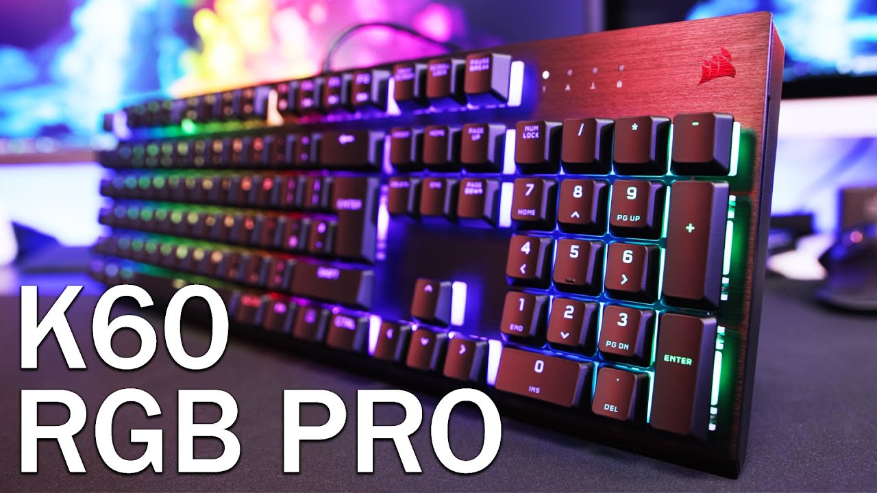 CORSAIR Clavier gamer K60 Pro TKL RGB AZERTY BE (CH-911D01A-BE