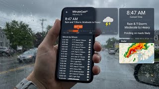 AccuWeather MinuteCast(R) for Warwick, RI at 8:47 AM on Wednesday, July 29, 2026