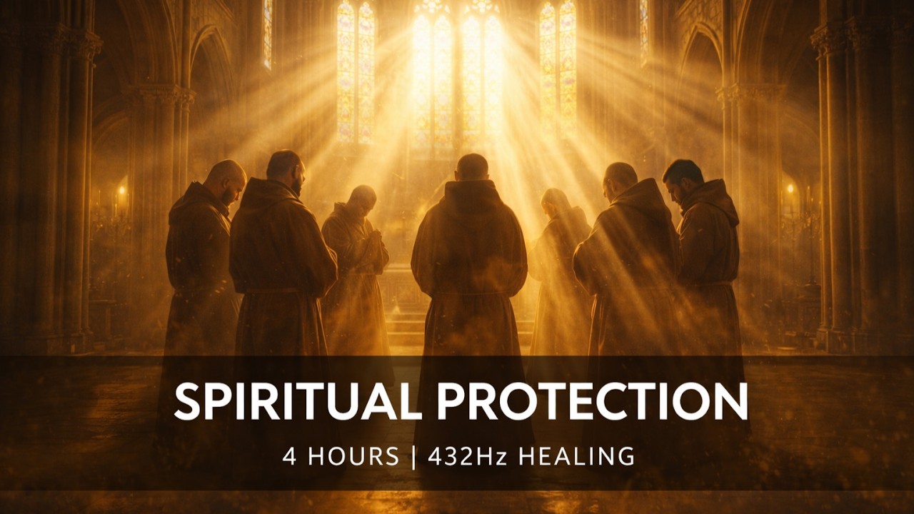 432Hz Powerful Gregorian Chant: 4 Hours of Spiritual Protection & Anxiety Relief