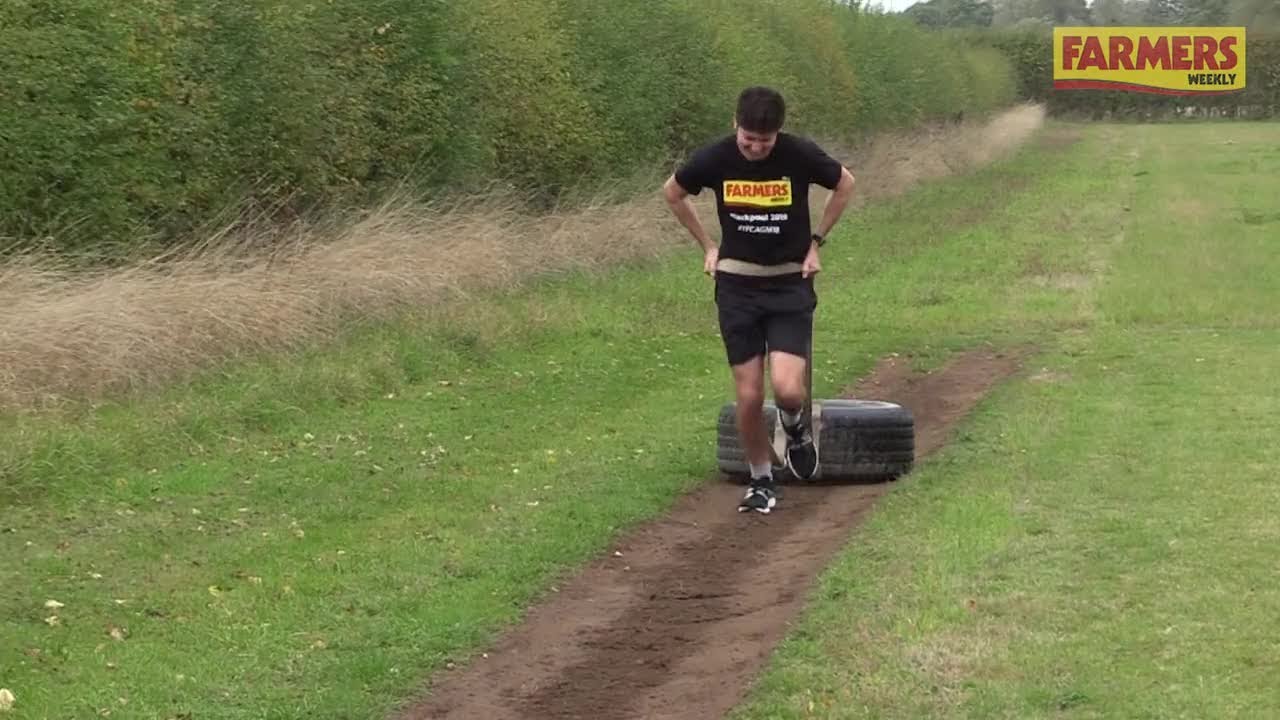 Simple exercises for farmers The tyre drag YouTube