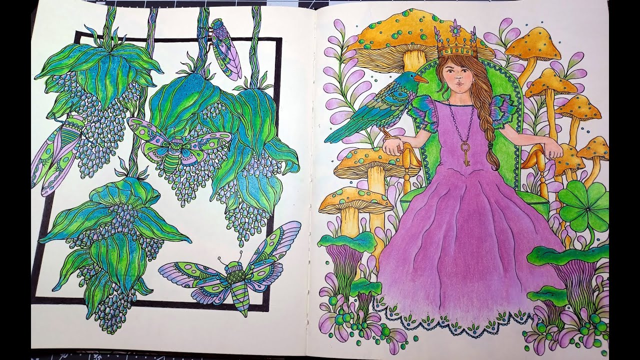 Daydreams, The Princess & Her Bird, Hanna Karlzon Adult Coloring Book 