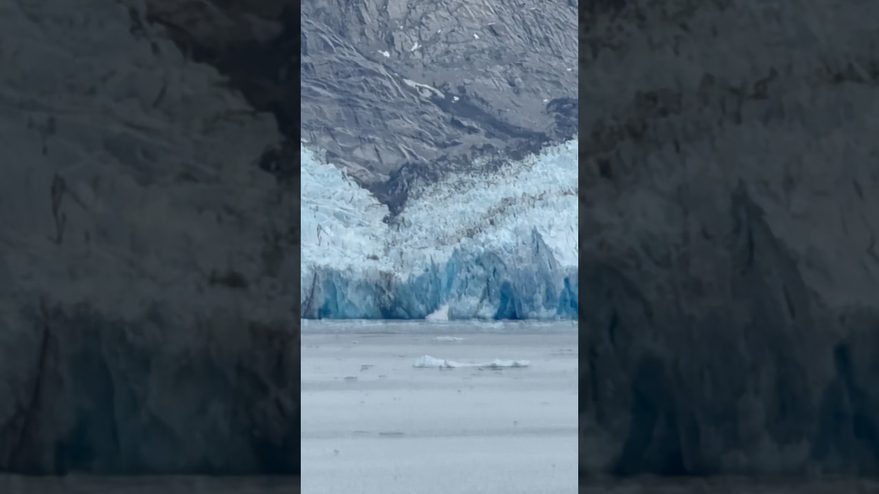 DAWES GLACIER DOESN’T LOOK REAL 🧊 (Wait for the scale...) #shorts